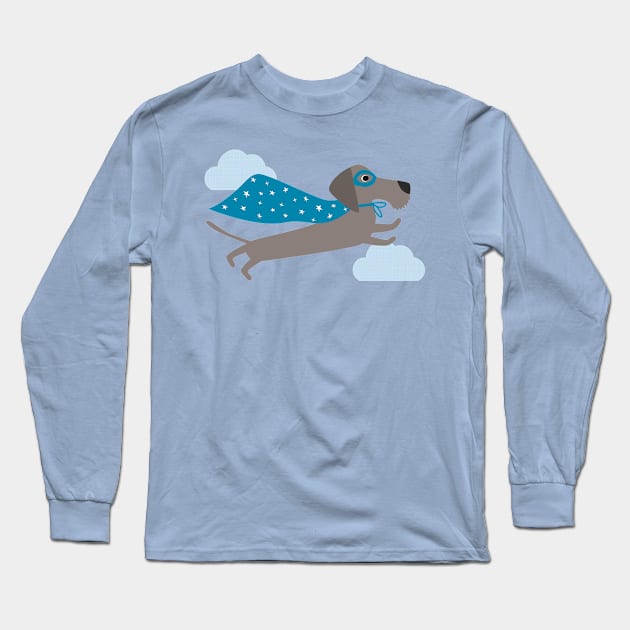 It's Superdachshund! Long Sleeve T-Shirt by FrFr